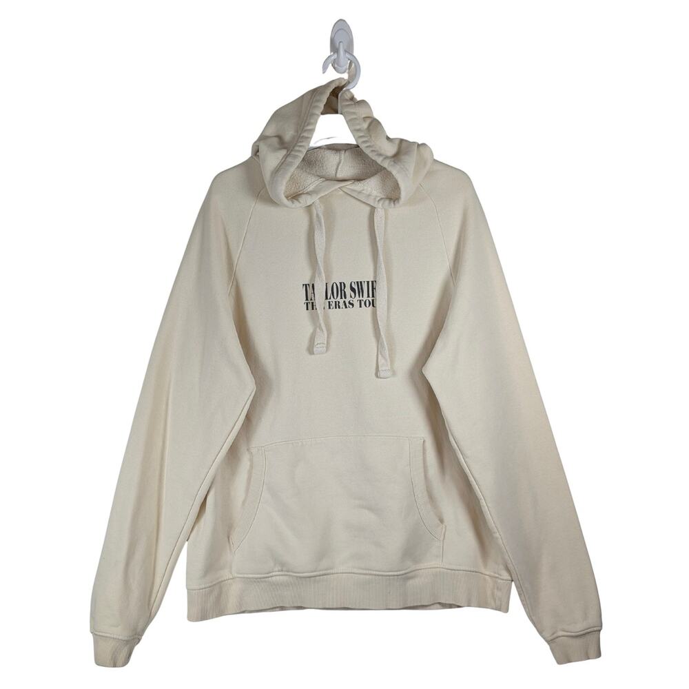 Official Taylor Swift Beige Eras Tour Graphic Hoodie Pullover Women’s Size XS